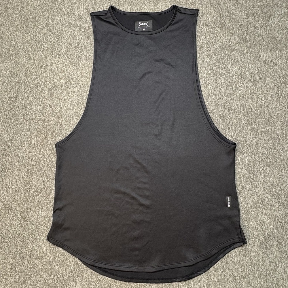 ASRV Tank Top Shirt Mens Medium Athletic Gym Performance Black